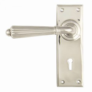 From the Anvil Polished Nickel Hinton Lever Lock Set - 45322