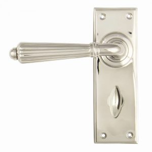 From the Anvil Polished Nickel Hinton Lever Bathroom Set - 45324