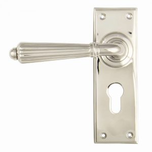From the Anvil Polished Nickel Hinton Lever Euro Set - 45325