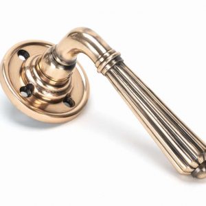 From the Anvil Polished Bronze Hinton Lever on Rose Set - 45333