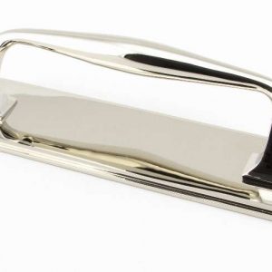 From the Anvil Polished Nickel 300mm Art Deco Pull Handle on Backplate - 45381