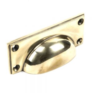 From the Anvil Aged Brass Art Deco Drawer Pull - 45400