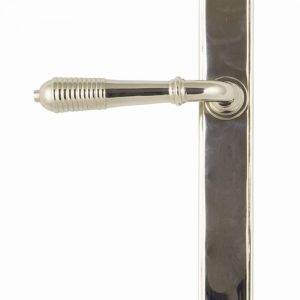 From the Anvil Polished Nickel Reeded Slimline Lever Latch Set - 45425