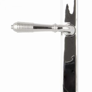 From the Anvil Polished Chrome Reeded Slimline Lever Latch Set - 45426