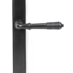 From the Anvil Aged Bronze Reeded Slimline Lever Latch Set - 45427