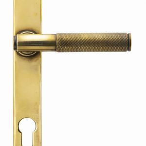 From the Anvil Aged Brass Brompton Slimline Lever Espag. Lock Set - 45499