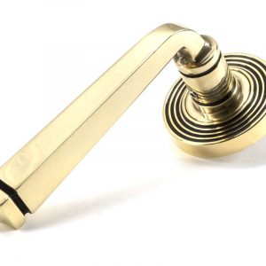 From the Anvil Aged Brass Avon Round Lever on Rose Set (Beehive) - 45613