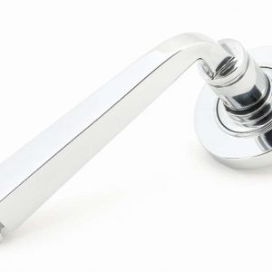 From the Anvil Polished Chrome Avon Round Lever on Rose Set (Plain) - 45615