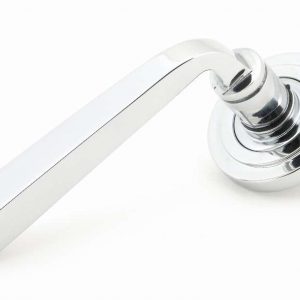 From the Anvil Polished Chrome Avon Round Lever on Rose Set (Art Deco) - 45616