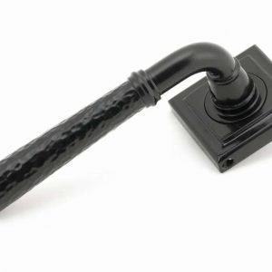 From the Anvil Black Hammered Newbury Lever on Rose Set (Square) - 45650