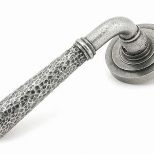From the Anvil Pewter Hammered Newbury Lever on Rose Set (Art Deco) - 45656