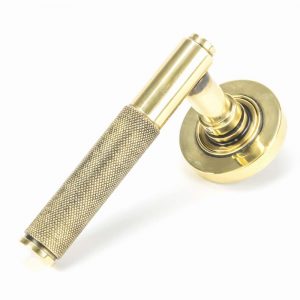 From the Anvil Aged Brass Brompton Lever on Rose Set (Plain) - 45659