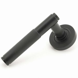 From the Anvil Matt Black Brompton Lever on Rose Set (Beehive) - 45677