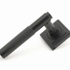From the Anvil Matt Black Brompton Lever on Rose Set (Square) - 45678