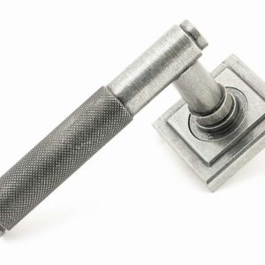 From the Anvil Pewter Brompton Lever on Rose Set (Square) - 45682