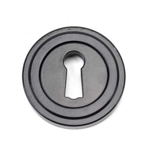 From the Anvil Black Round Escutcheon (Art Deco) - 45696