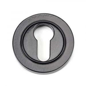 From the Anvil Black Round Euro Escutcheon (Plain) - 45719