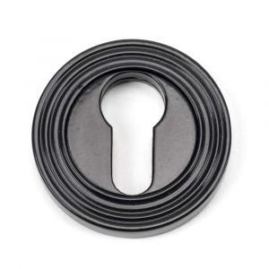From the Anvil Black Round Euro Escutcheon (Beehive) - 45721
