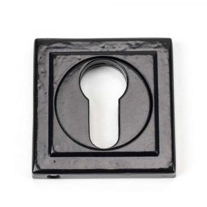 From the Anvil Black Round Euro Escutcheon (Square) - 45722