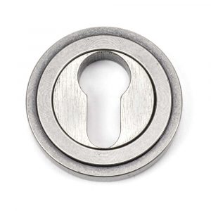 From the Anvil Pewter Round Euro Escutcheon (Art Deco) - 45728