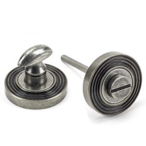 From the Anvil Pewter Round Thumbturn Set (Beehive) - 45753