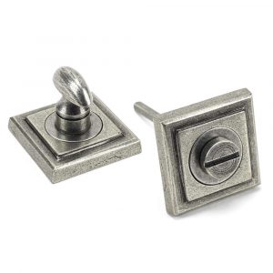 From the Anvil Pewter Round Thumbturn Set (Square) - 45754