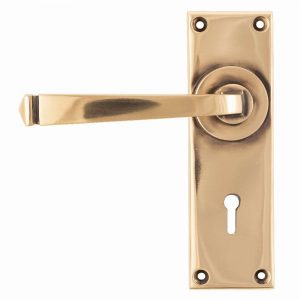 From the Anvil Polished Bronze Avon Lever Lock Set - 45787