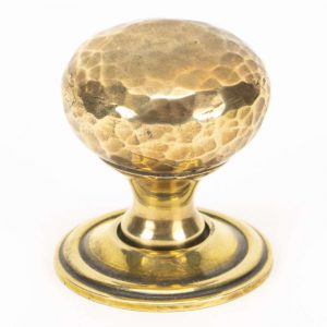 From the Anvil Aged Brass Hammered Mushroom Cabinet Knob 32mm - 46021