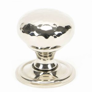 From the Anvil Polished Nickel Hammered Mushroom Cabinet Knob 32mm - 46022