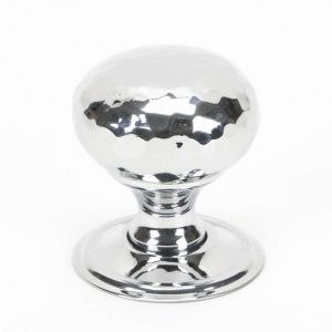 From the Anvil Polished Chrome Hammered Mushroom Cabinet Knob 32mm - 46023