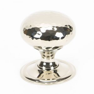 From the Anvil Polished Nickel Hammered Mushroom Cabinet Knob 38mm - 46027