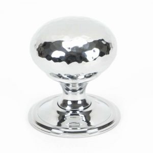 From the Anvil Polished Chrome Hammered Mushroom Cabinet Knob 38mm - 46028