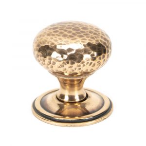 From the Anvil Polished Bronze Hammered Mushroom Cabinet Knob 38mm - 46030
