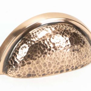 From the Anvil Polished Bronze Hammered Regency Concealed Drawer Pull - 46045