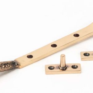 From the Anvil Polished Bronze 8" Hammered Newbury Stay - 46156