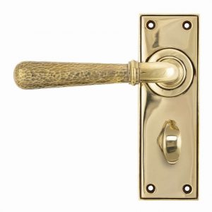 From the Anvil Aged Brass Hammered Newbury Lever Bathroom Set - 46211