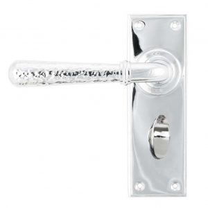 From the Anvil Polished Chrome Hammered Newbury Lever Bathroom Set - 46215