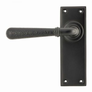 From the Anvil Aged Bronze Hammered Newbury Lever Latch Set - 46222
