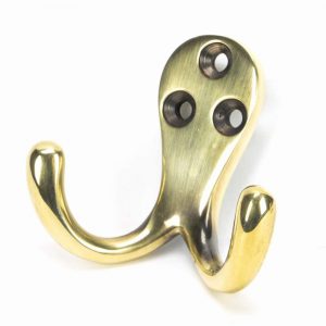 From the Anvil Aged Brass Celtic Double Robe Hook - 46296
