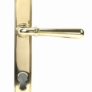 From the Anvil Polished Brass Newbury Slimline Lever Espag. Lock Set - 46529