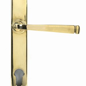 From the Anvil Polished Brass Avon Slimline Lever Espag. Lock Set - 46548