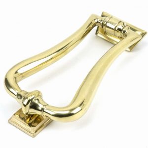 From the Anvil Polished Brass Slimline Art Deco Door Knocker - 46552