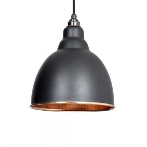 From the Anvil Black Hammered Copper Brindley Pendant - 49500B