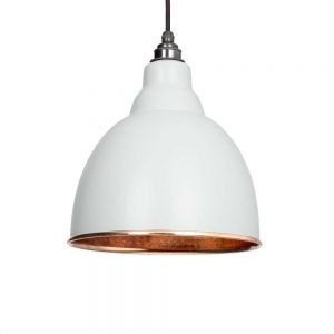 From the Anvil Light Grey Hammered Copper Brindley Pendant - 49500LG