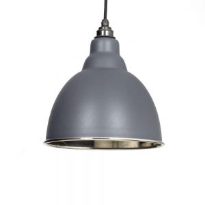 From the Anvil Dark Grey Smooth Nickel Brindley Pendant - 49504DG