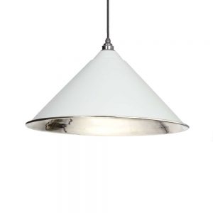 From the Anvil Light Grey Smooth Nickel Hockley Pendant - 49506LG