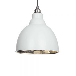 From the Anvil Light Grey Hammered Nickel Brindley Pendant - 49511LG