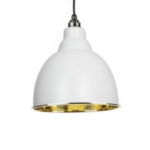 From the Anvil Light Grey Smooth Brass Brindley Pendant - 49518LG