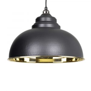 From the Anvil Black Smooth Brass Harborne Pendant - 49522B
