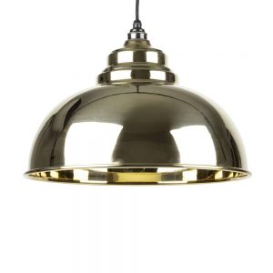 From the Anvil Smooth Brass Harborne Pendant - 49522